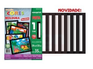 Bloco Eco cores Moldura Preta 110g 35fls