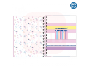 Planner Espiral 17,7 x 24 cm Happy 90 G 2024 - Azul