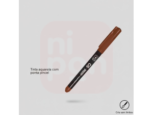 Caneta Marcador Brush Aquarelável CIS - Castanho