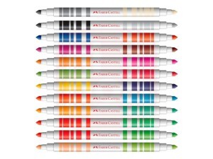Canetinha 12/24 Cores Bicolor - Faber-Castell